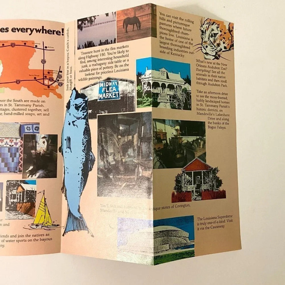 Vintage Lake Pontchartrain Causeway Worlds Longest Bridge Brochure Pamphlet - Picture 7 of 9